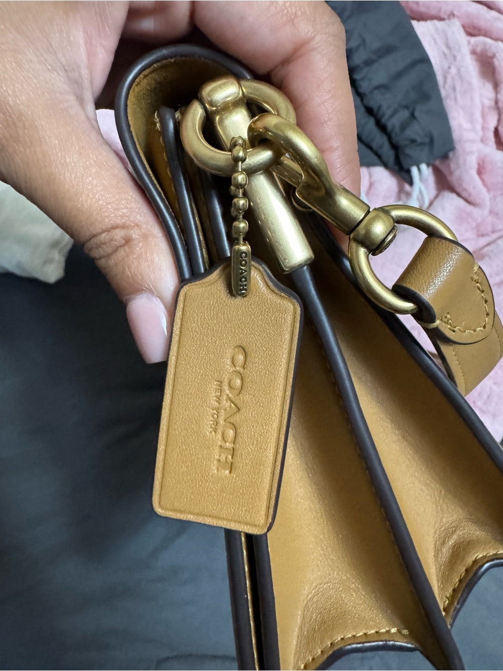 Coach Tabby Shoulder Bag in Tan with Gold Hardware - Picture 5 of 10